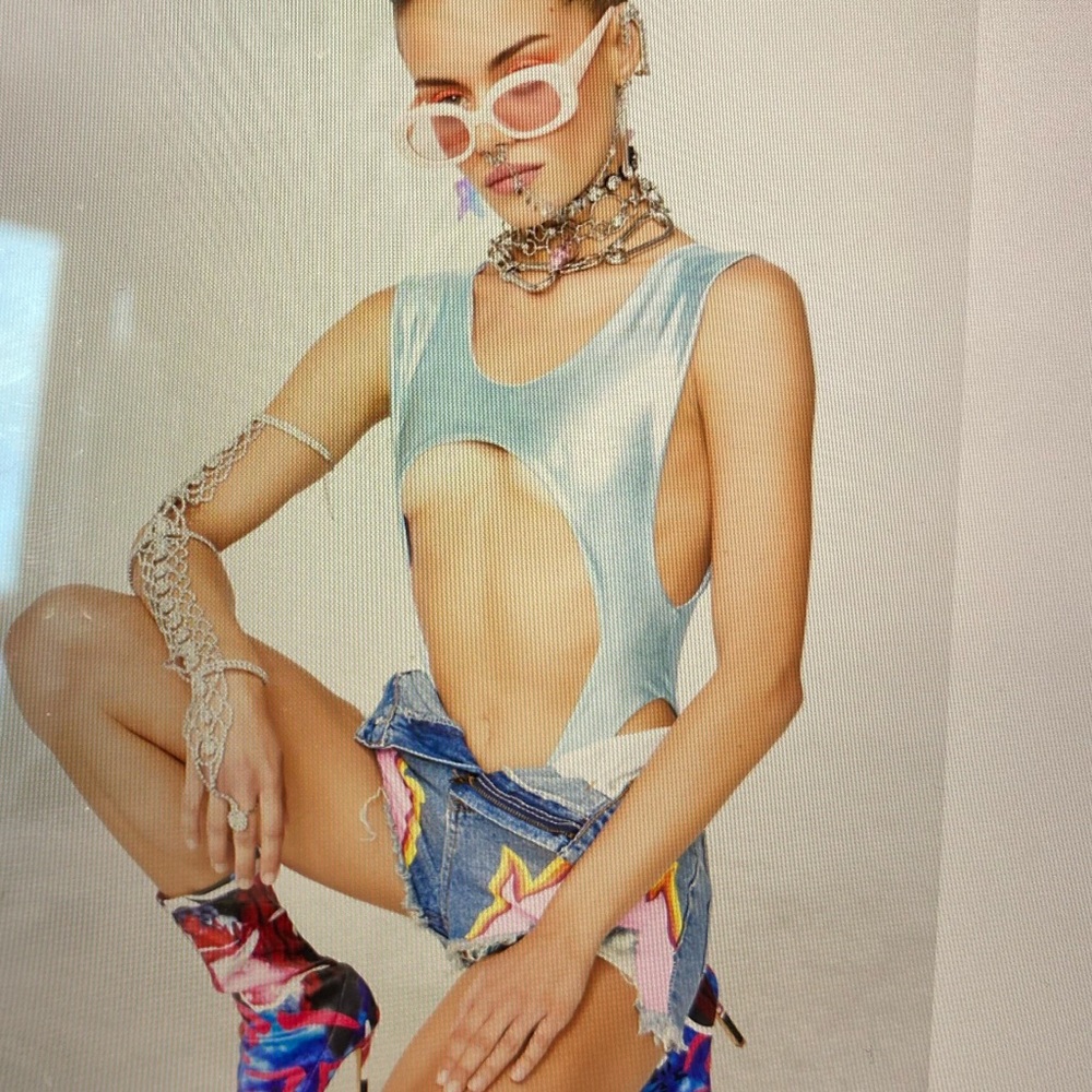 Dolls Kill BB Kawaii Rave Bodysuit - Reversible Small